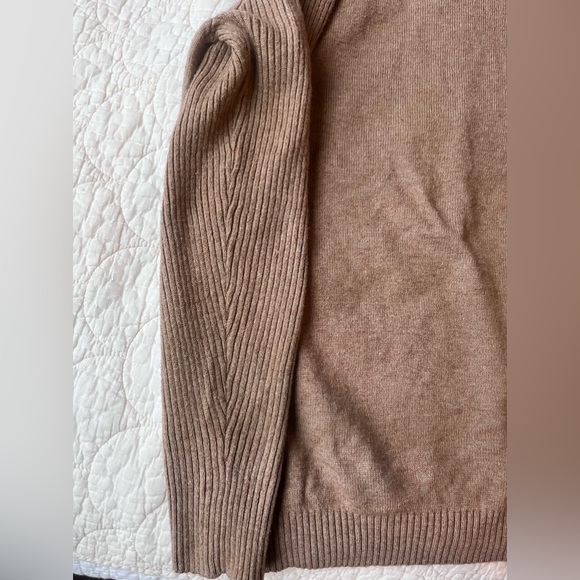 Camel brown Merino Wool blend Turtleneck sweater • size Medium - Picture 15 of 15